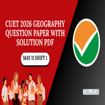 CUET 2026 Geography Question Paper May 11 Shift 1 with Solution Pdf